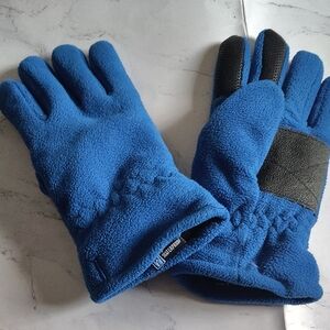 Blue Fleece Winter Gloves
